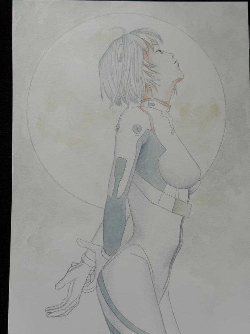 【美品】新世紀エヴァンゲリオン　綾波レイ　直筆画