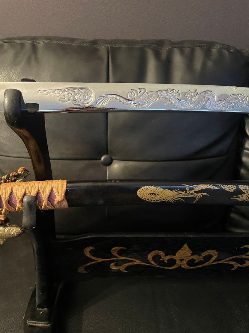 高級模造刀　太刀　居合刀　龍刻 模造刀