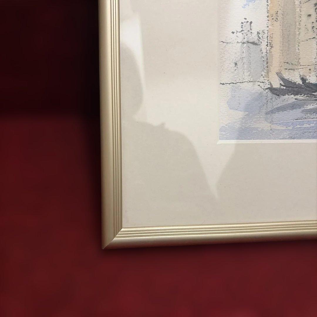 水彩画 風景画 額装済み　ベネチア