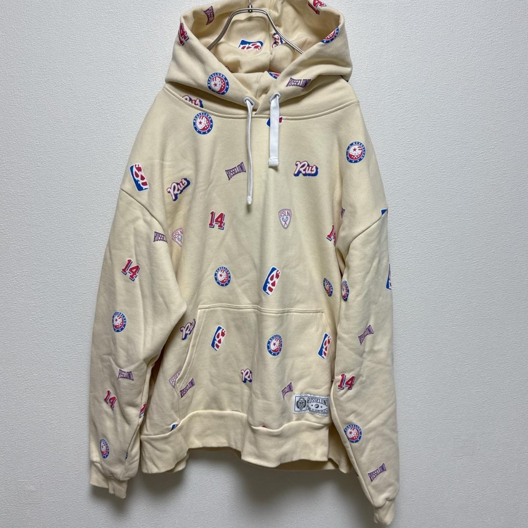 ラッセルノ　Russeluno ロゴパターンフーディ サイズ6