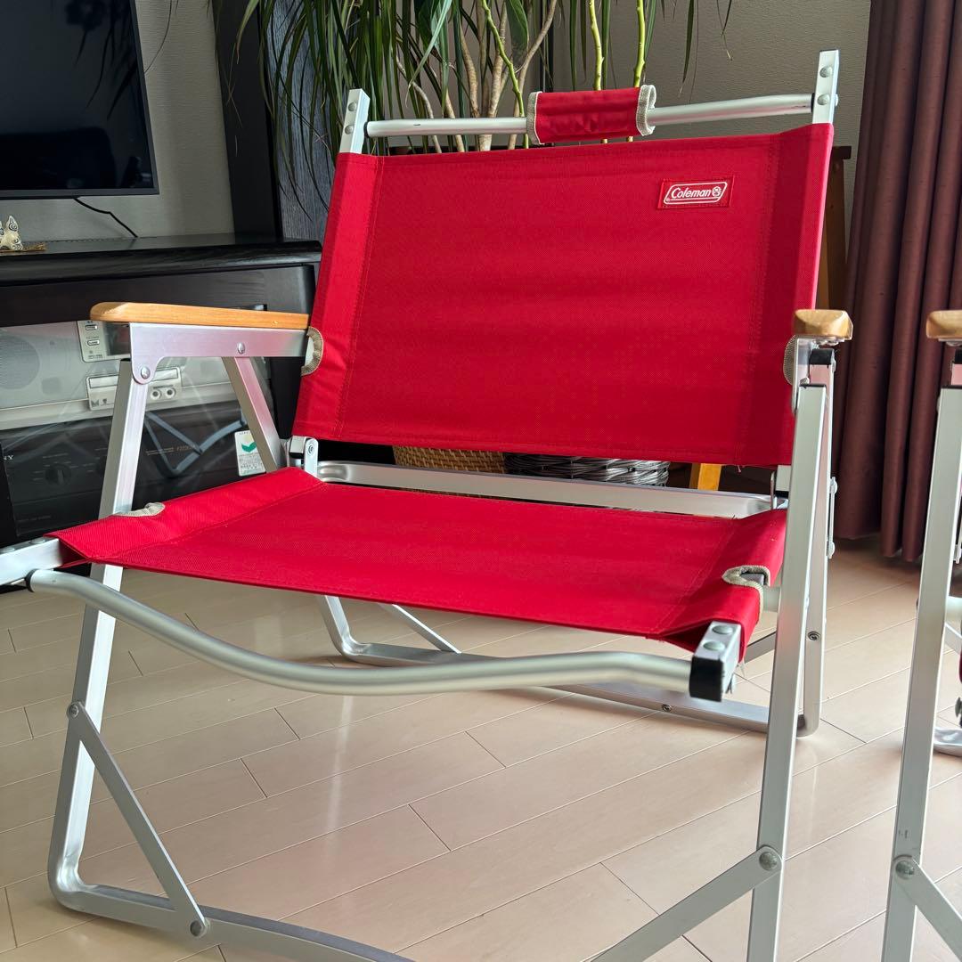 Coleman コールマン コンパクトフォールディングチェア（レッド）2脚セッ