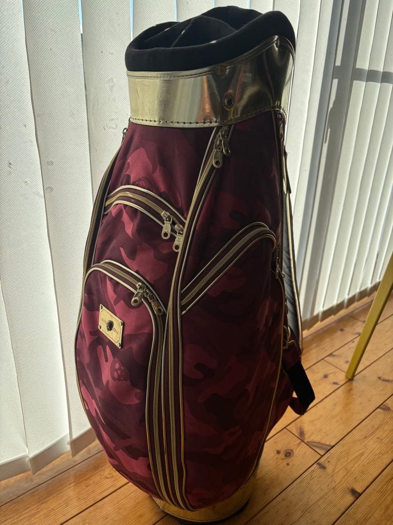 MARK & LONA マルーンカモフラージュキャディバッグ