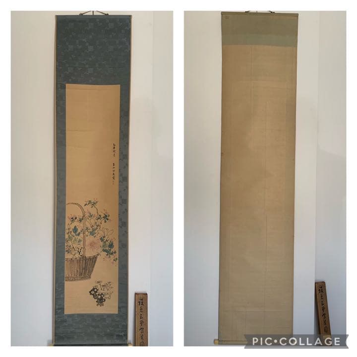 野口 小蘋　野口小蘋　四君子 紙本墨画淡彩 掛軸 玉山女史 絵画