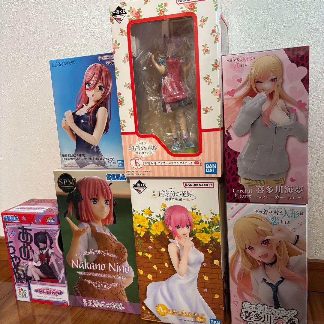 五等分の花嫁 中野一花 中野五月 中野ニ乃あめちゃん 喜多川海夢 フィギュア