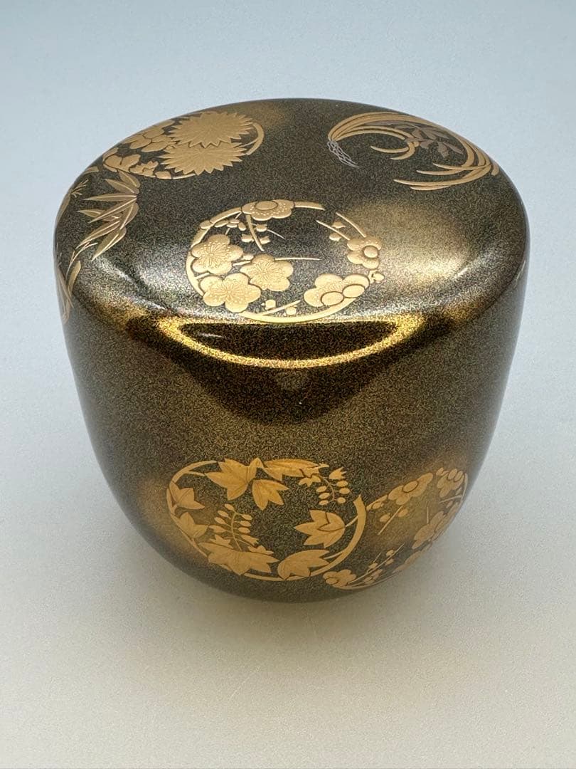 茶道具　棗　島田春光　花丸四君子