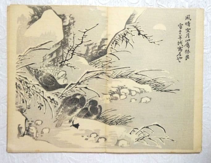 彩色木版画画帖本竹洞花鳥畫譜初版中林竹洞名古屋の江戸後期の画家安永5年～嘉永6年