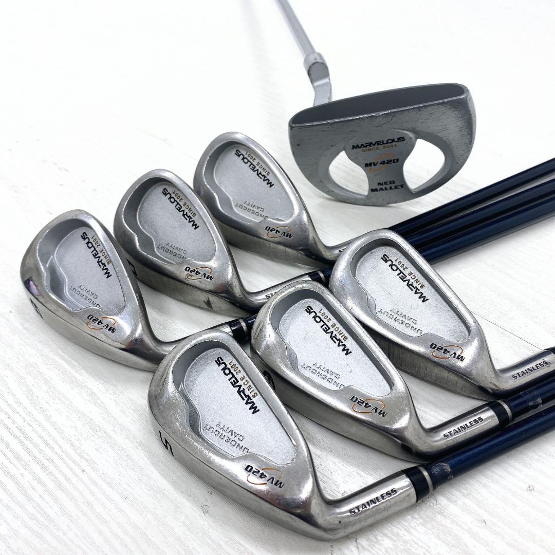 【左利き/レフティ】 MARVELOUS マーベラス ゴルフクラブ 初心者セット
