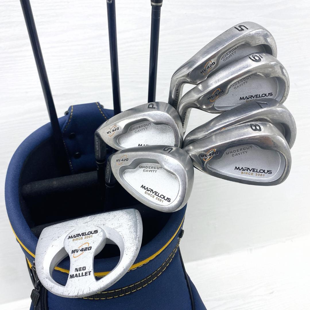 【左利き/レフティ】 MARVELOUS マーベラス ゴルフクラブ 初心者セット