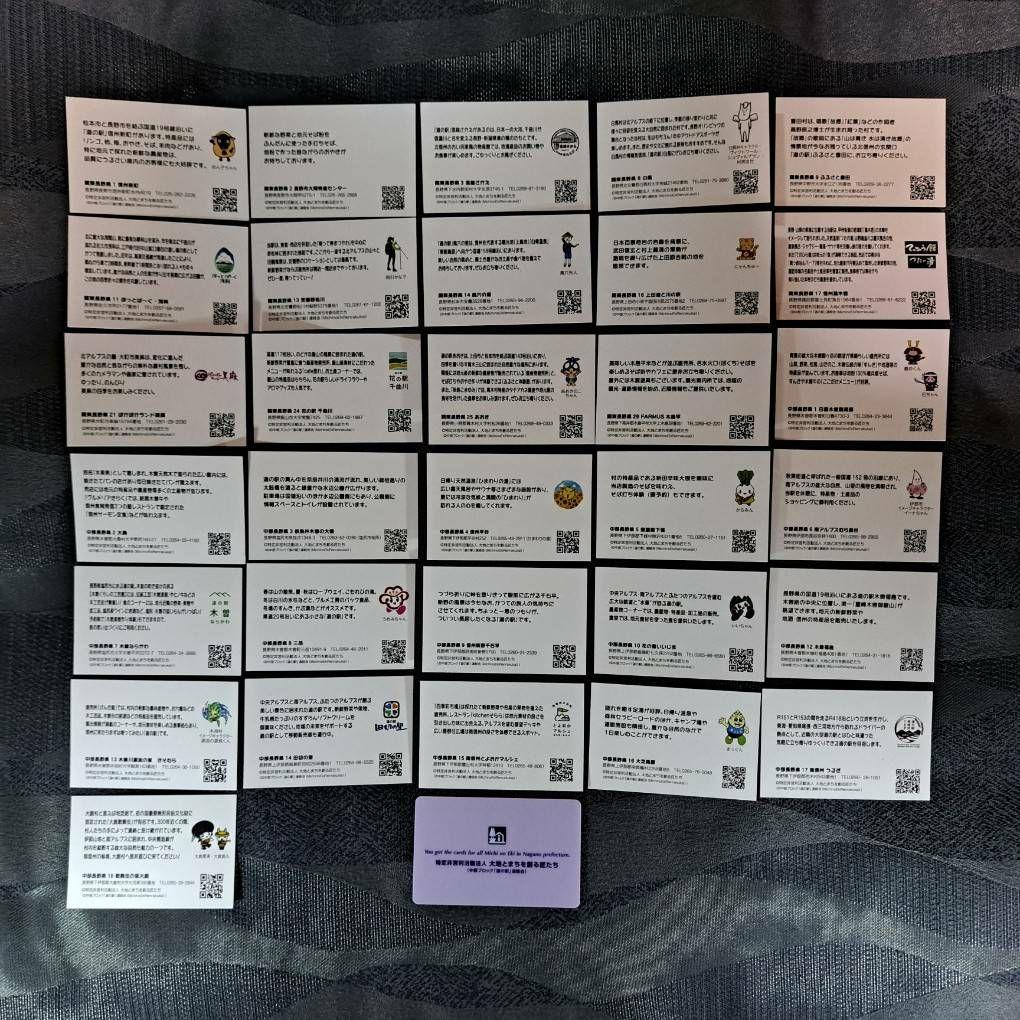 長野県　道の駅記念指定券全31種フルコンプリート&コンプリートカードのセット