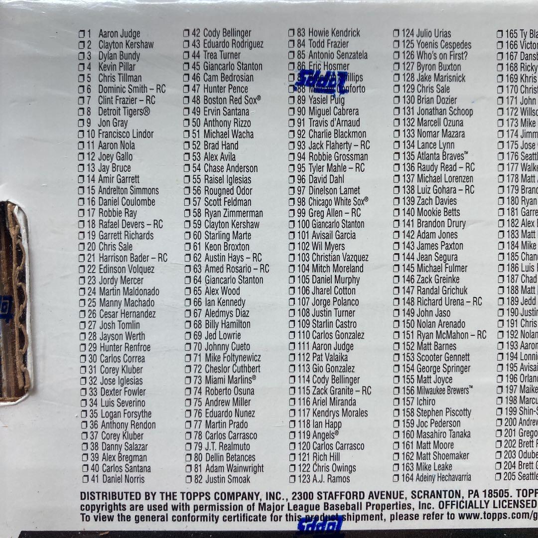 Topps メジャーリーグ 野球カード コンプリートセット2018年 大谷翔平