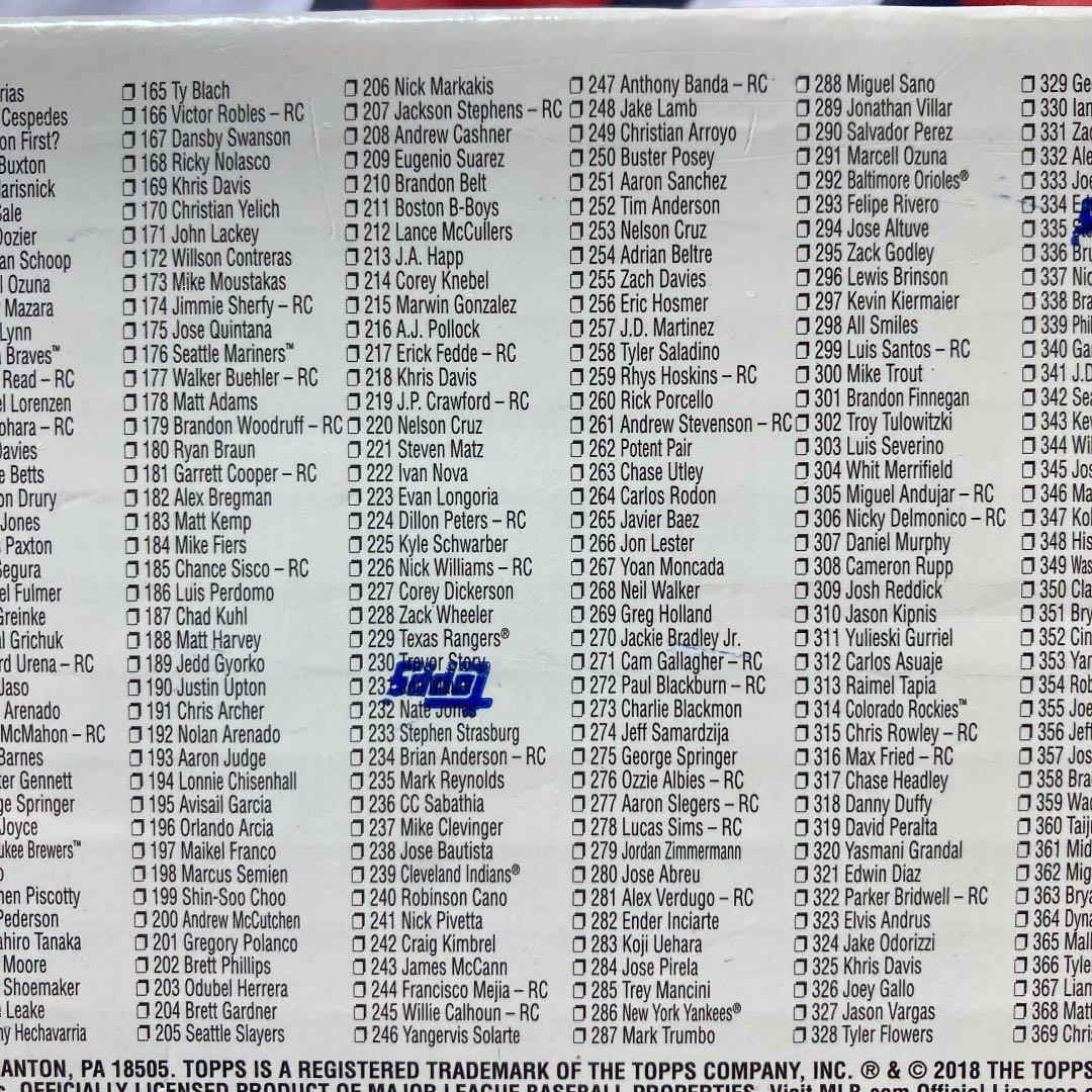 Topps メジャーリーグ 野球カード コンプリートセット2018年 大谷翔平
