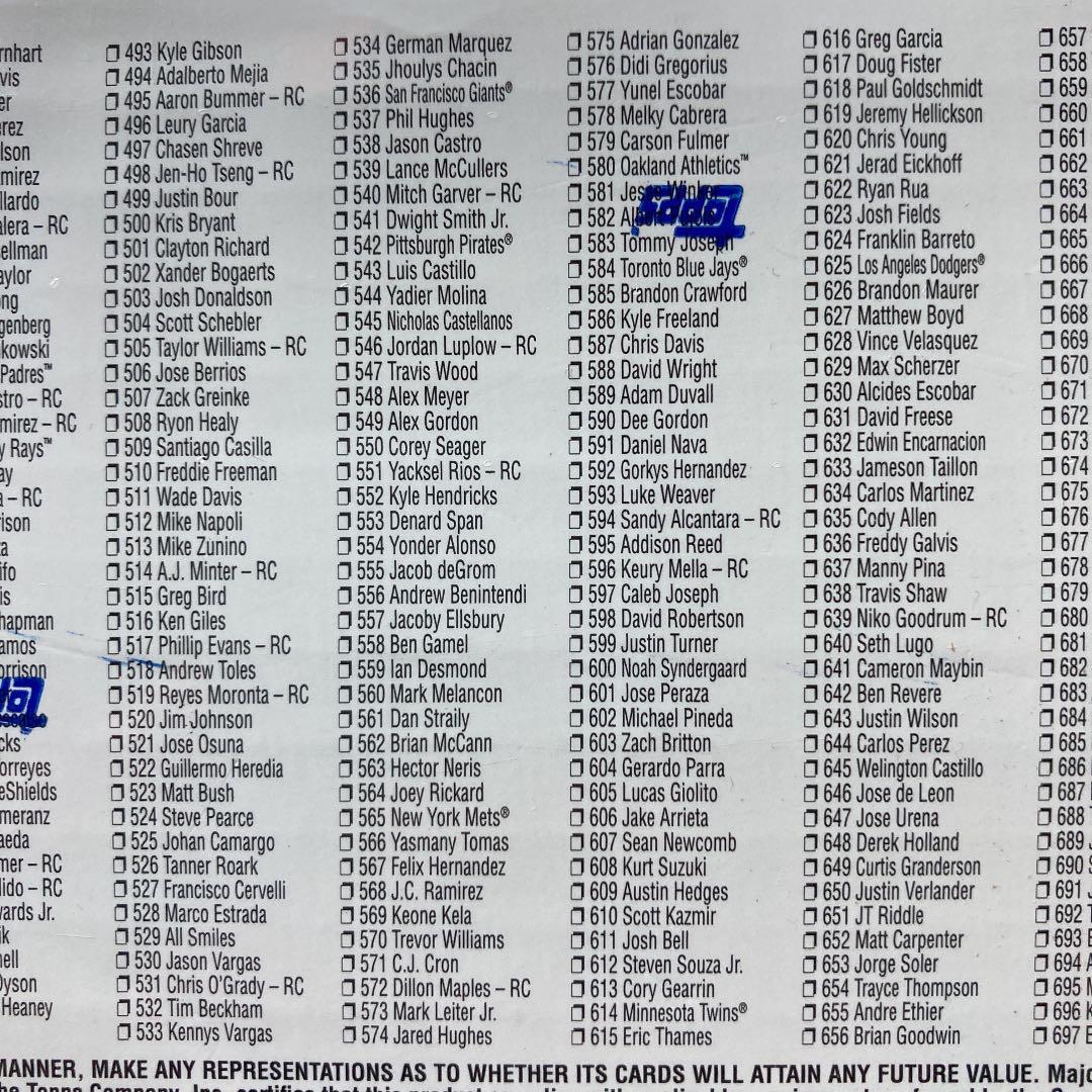 Topps メジャーリーグ 野球カード コンプリートセット2018年 大谷翔平