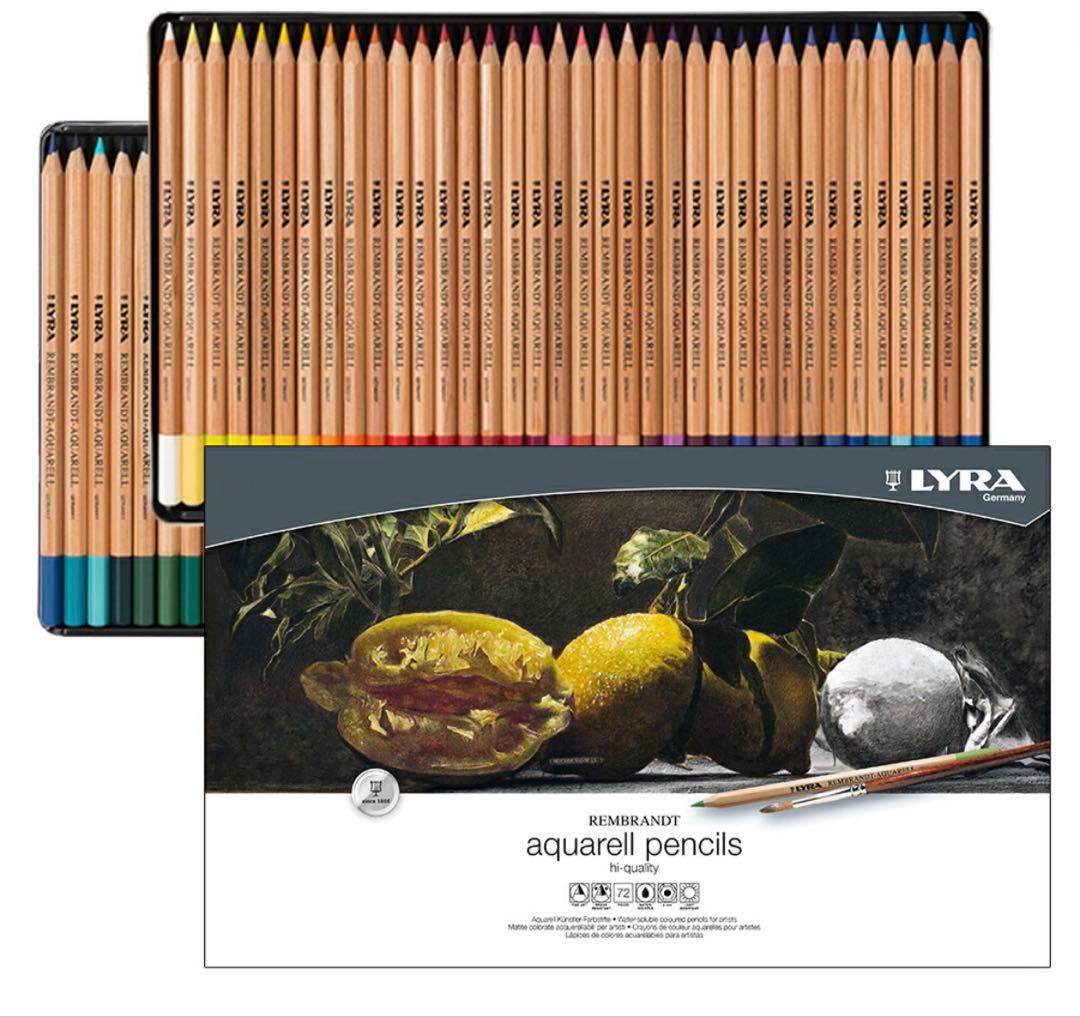 新品★LYRA リラ 水彩色鉛筆 アクアレル メタルボックス 72色　ドイツ製