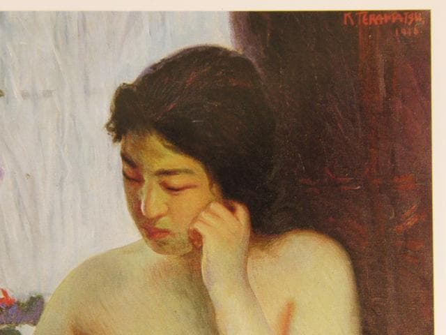 寺松国太郎、北窓、希少な画集より、新品高級額・額装付