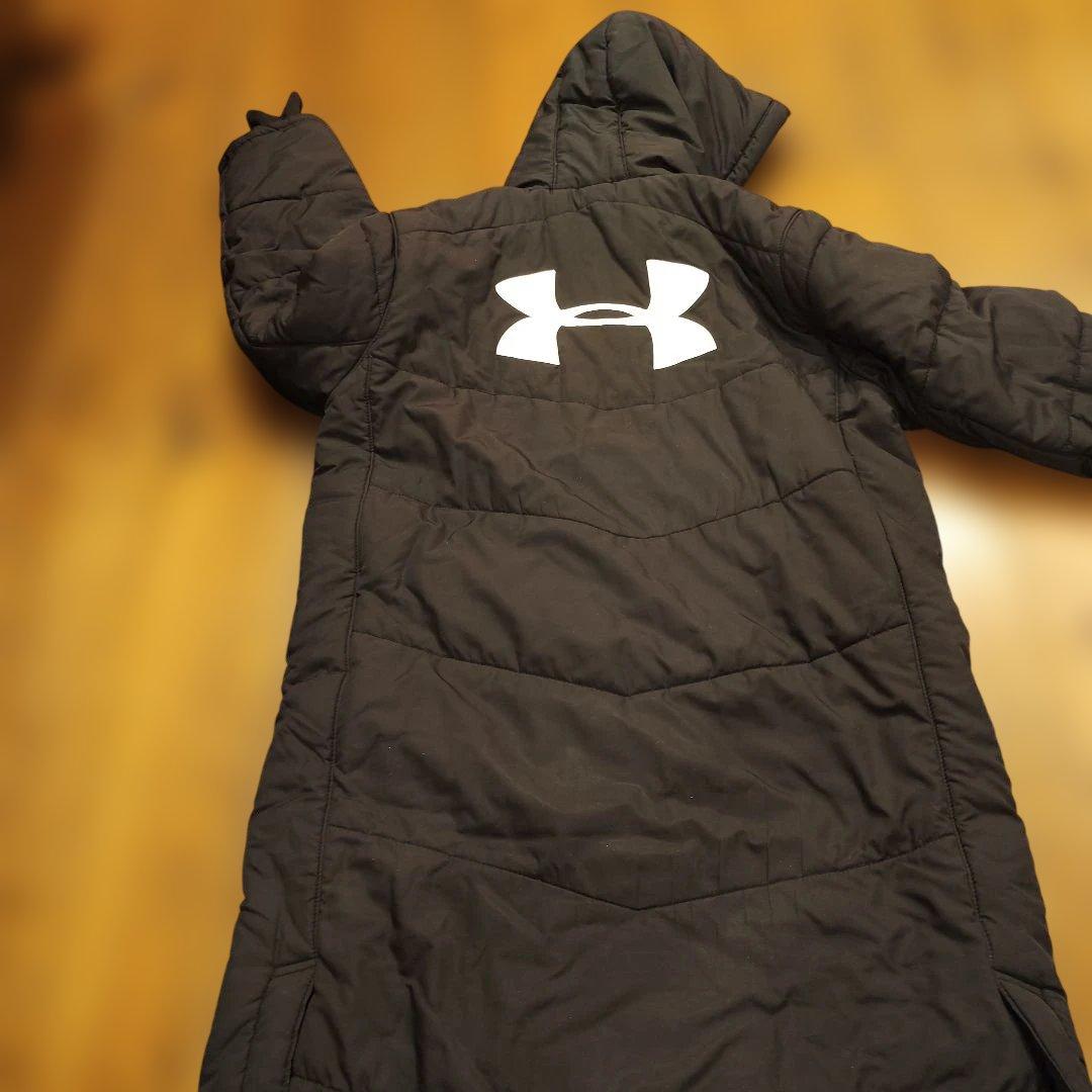 UNDER ARMOUR ダウンYXLベンチコート 黒160アンダーアーマー