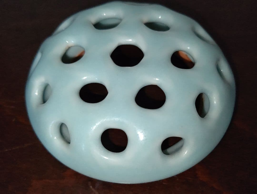 平安洛山作 香炉 三足炉 青瓷香爐 木箱入