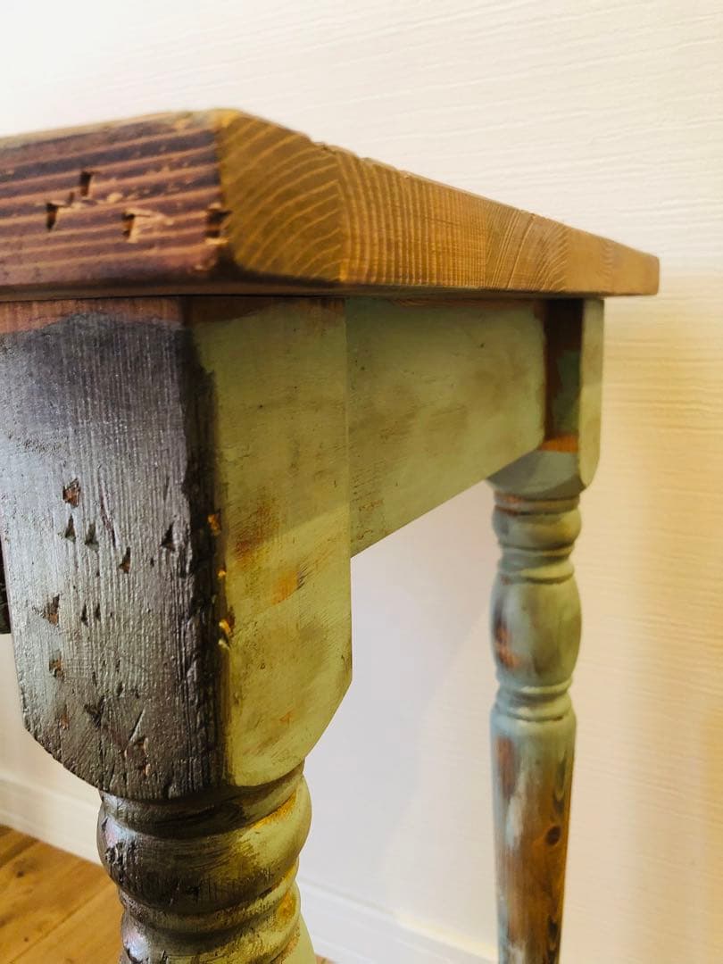 一点物　ビンテージ　アンティーク　机　ワークデスク　ハンドメイド