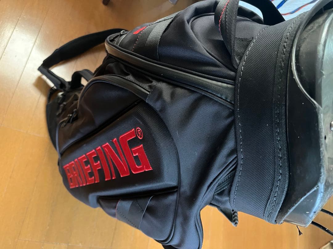 BRIEFING キャディバッグ ブラック/レッド