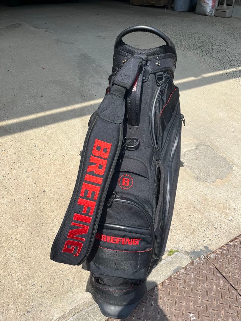 BRIEFING キャディバッグ ブラック/レッド