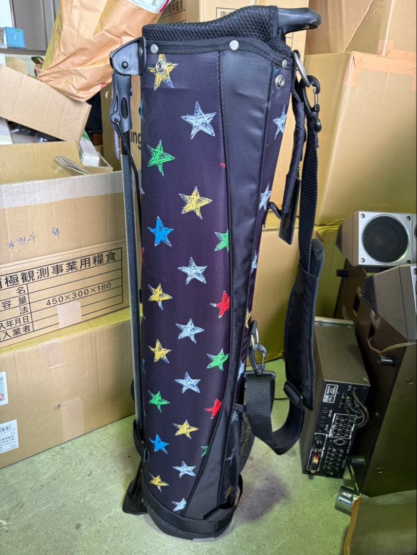 G1497 ラウドマウス スタンド式キャディバッグ 折りたたみ式 スター柄