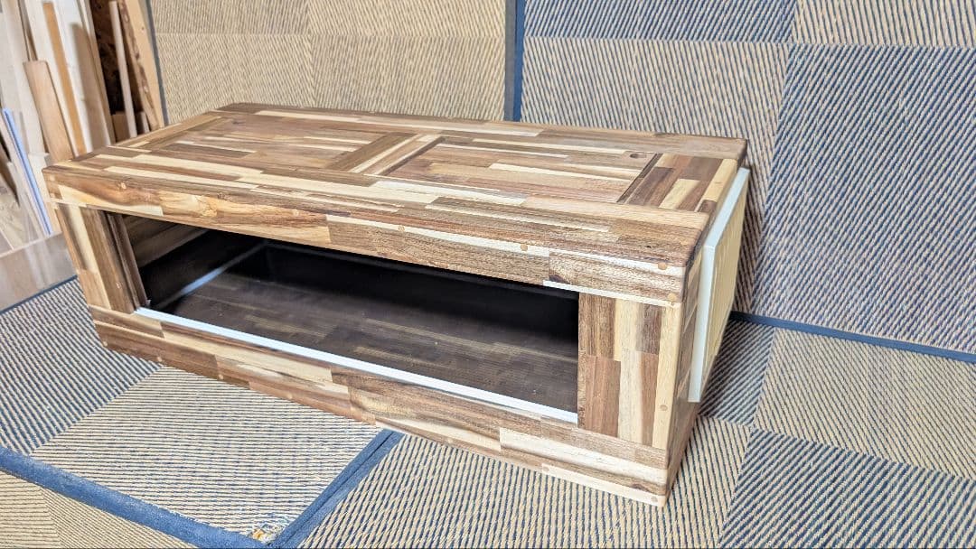 ゆこケージ！アカシア集成材15ミリ幅120縦45奥行60蜜蝋仕上げ！