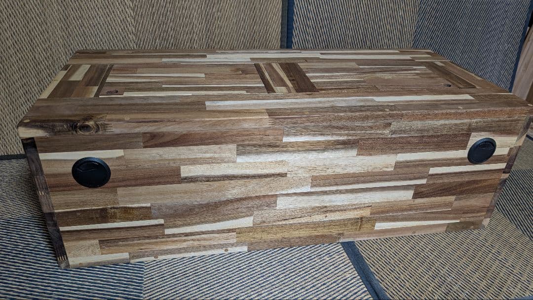 ゆこケージ！アカシア集成材15ミリ幅120縦45奥行60蜜蝋仕上げ！