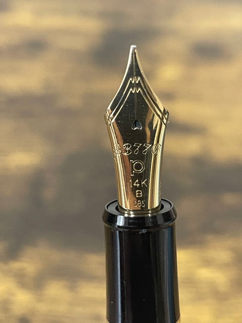 筆記確認＆洗浄済み　プラチナ　万年筆　3776 字幅B 14金