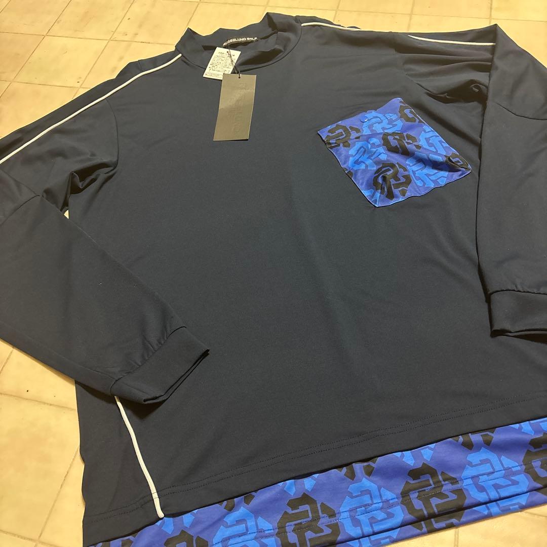 新品タグ付☆ラッセルノ☆ゴルフモックネックシャツ☆5【L】☆定価30,800円