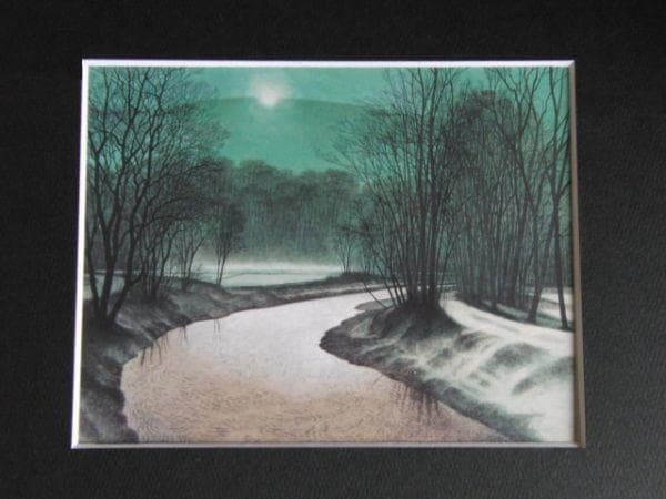 角島直樹、【朝陽】、希少な額装用画集より、状態良好、新品額装付