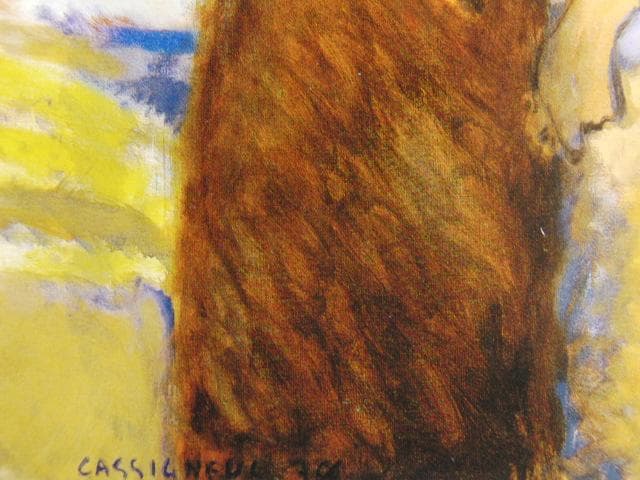 カシニョール（Cassigneul）、ピンクのスカーフの婦人、希少な画集より