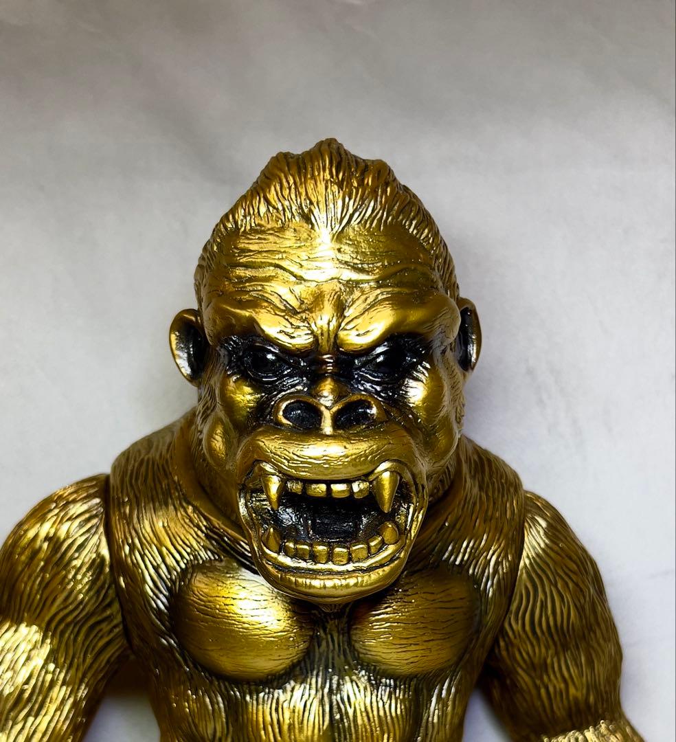 シカルナ工房　巨猿　インディーズソフビ　ワンオフ　ソフビ　ゴールド