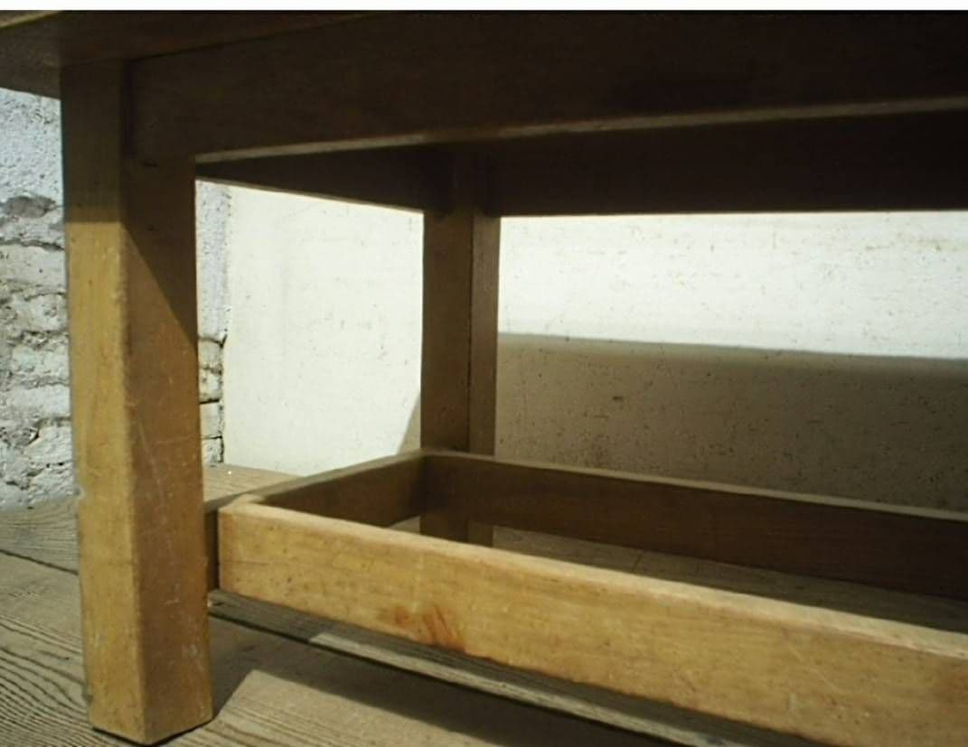 1077 ヴィンテージ　ラワンのベンチ　椅子　イス　チェア　ローテーブル　レトロ