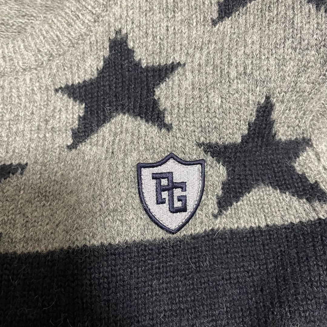 Tomo パーリーゲイツ　セーター　ニット　星柄　ゴルフウェア　アルパカ混