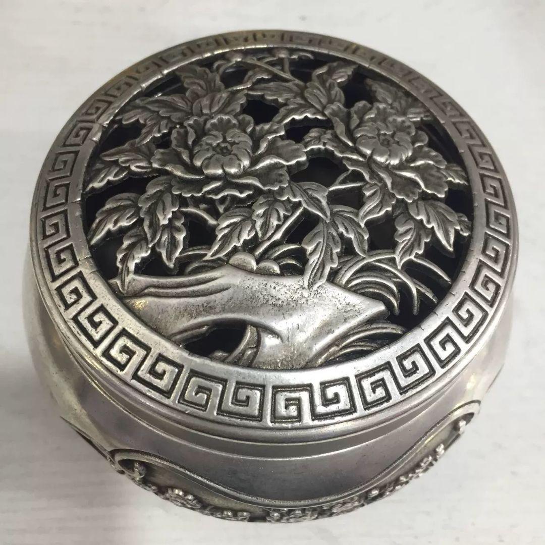 銅製 カササギ登梅香炉 薫る香炉 茶道香炉 香道具 装飾品 工芸品 置物