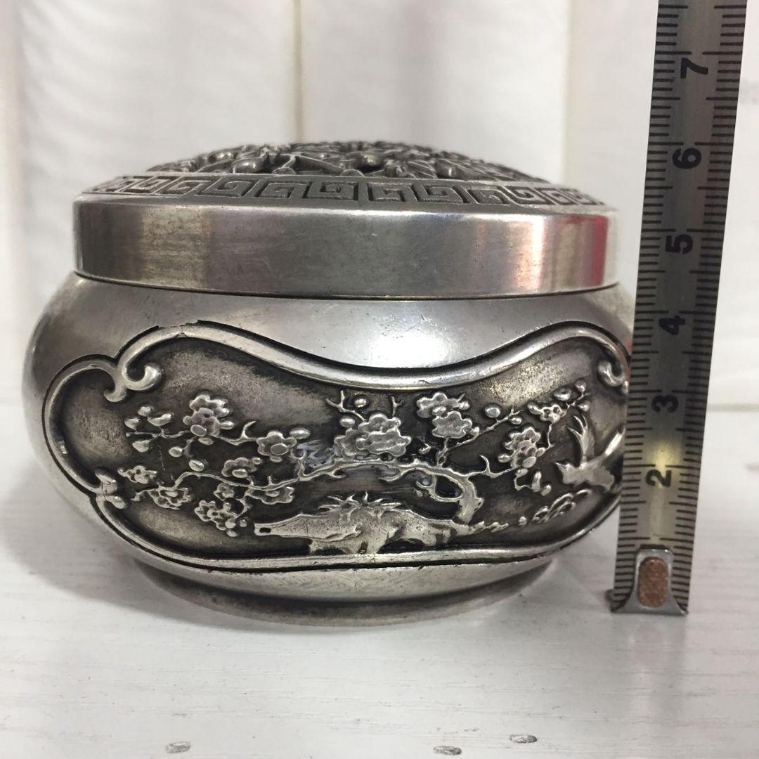 銅製 カササギ登梅香炉 薫る香炉 茶道香炉 香道具 装飾品 工芸品 置物