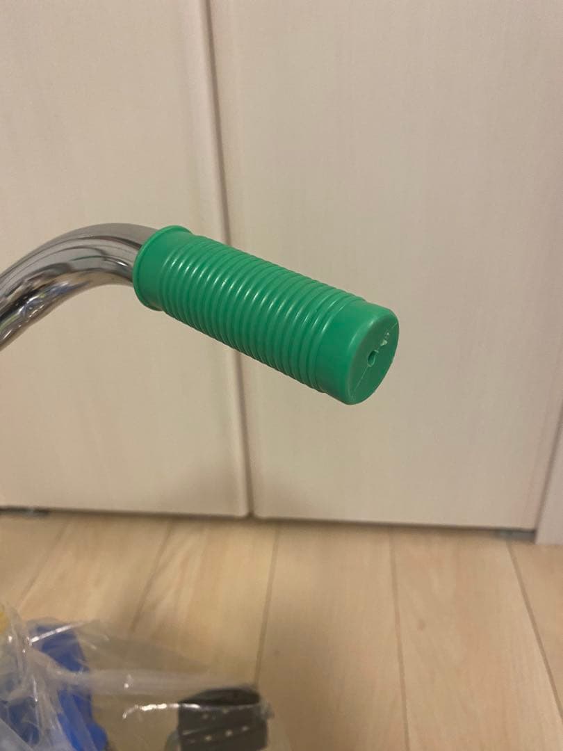 三輪車 ブルー　昭和レトロ　キッズサイクル　豆ダッシュ　トレーニング自転車