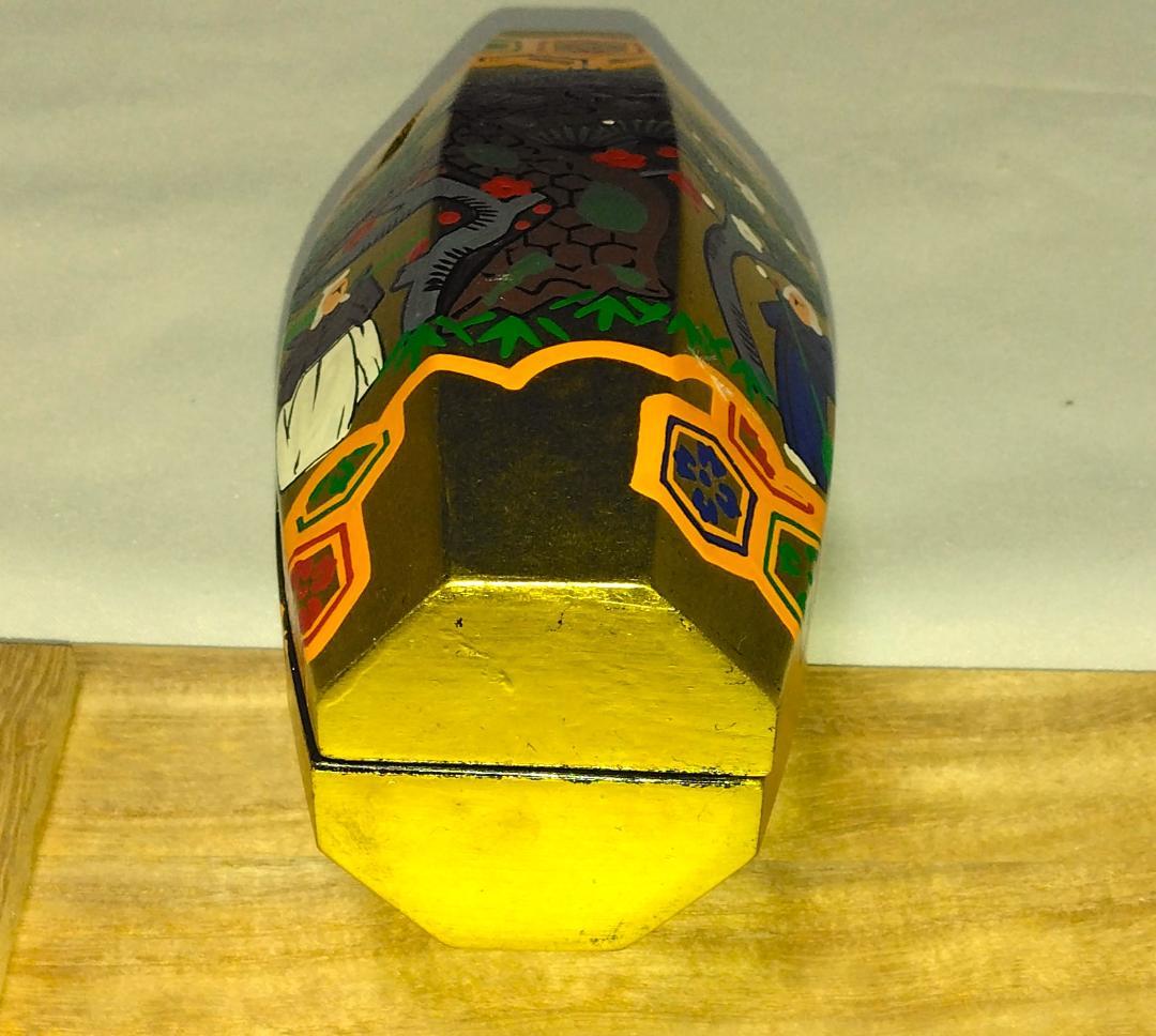 茶道具　京派塗師蒔絵師　平安豊泉作　本金ぶりぶり香合　美品！！