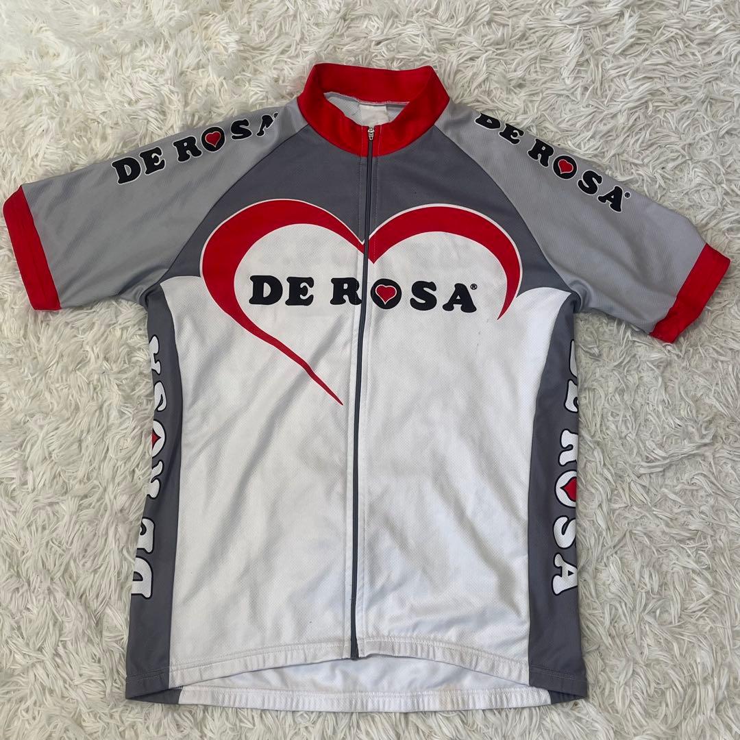 DE ROSA サイクルジャージ ホワイト/グレー/レッド