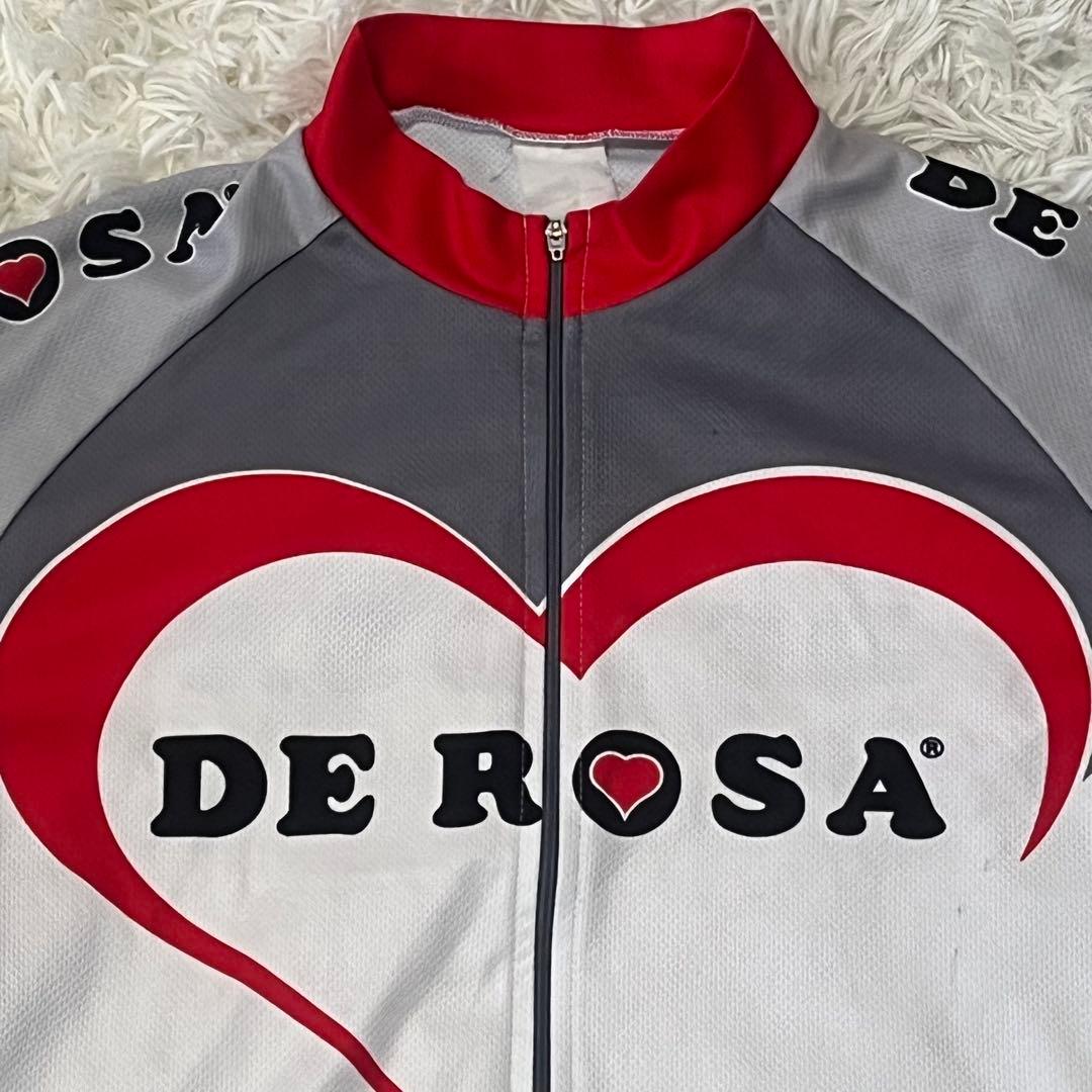 DE ROSA サイクルジャージ ホワイト/グレー/レッド