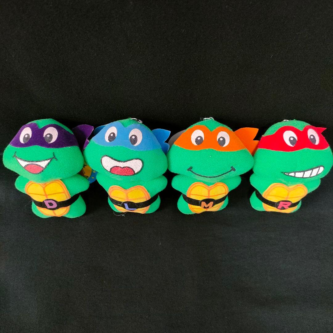 新品　タカラ　ミュータント・タートルズ　マスコット　4点セット　94年製　レトロ
