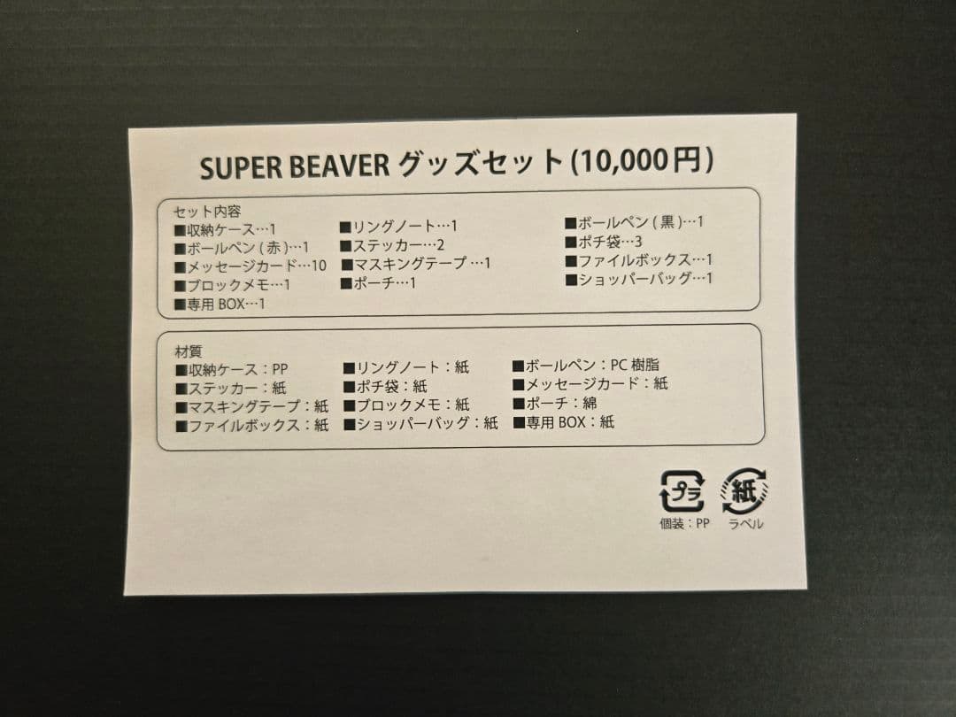 SUPER BEAVER　マルイウェブチャンネル限定BOX