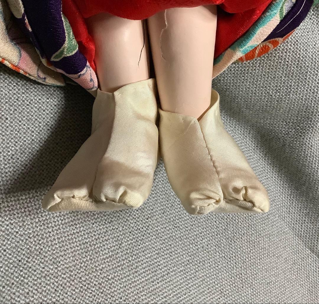 土・日限定セール 再出品 顔・足等に難あり！ 藤村明光 市松人形 約40cm