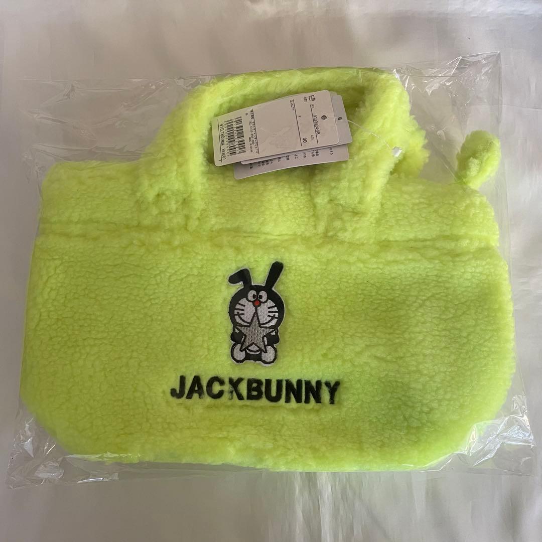 ジャックバニー　ドラえもん　トートバッグ　カートバッグ　ボア　蛍光　イエロー