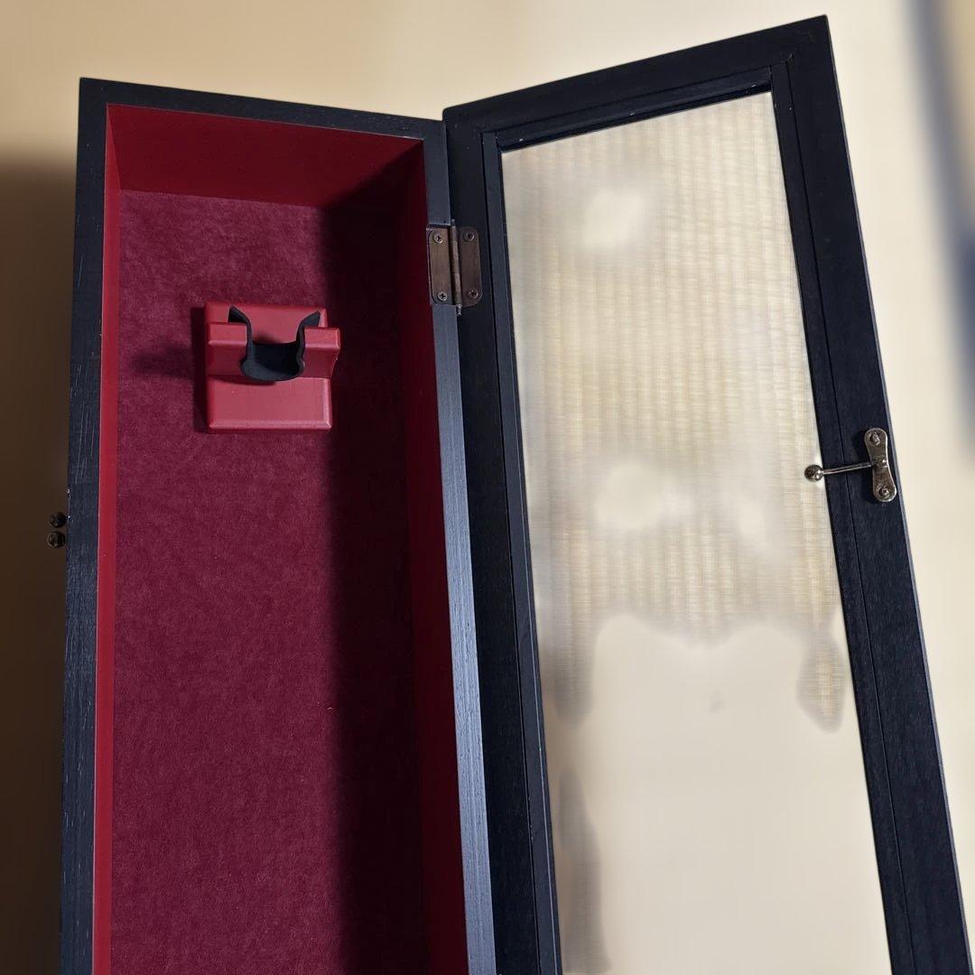 縦長コレクションケース　ホルダー付き（主に野球バッド等の飾り用）