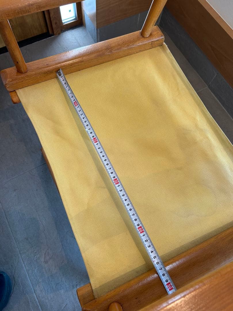 テレスコープ ビンテージ イエロー ディレクターズチェア 2脚セット