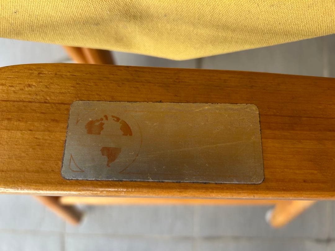 テレスコープ ビンテージ イエロー ディレクターズチェア 2脚セット