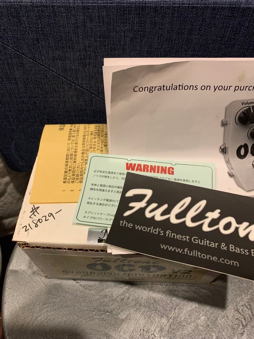 ほぼ未使用　動作確認済　Fulltone OCD V2 青色LED 箱あり