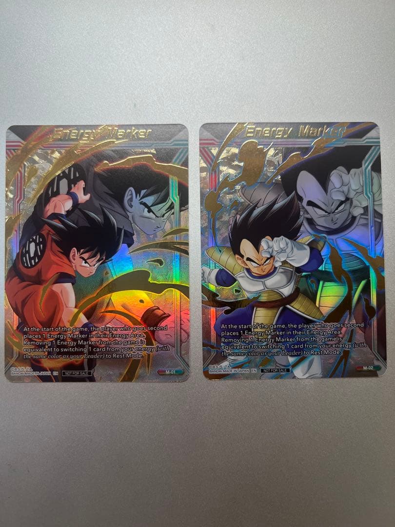 ドラゴンボール超カードゲーム　ベジータ　孫悟空　エナジーマーカー　非売品　英語