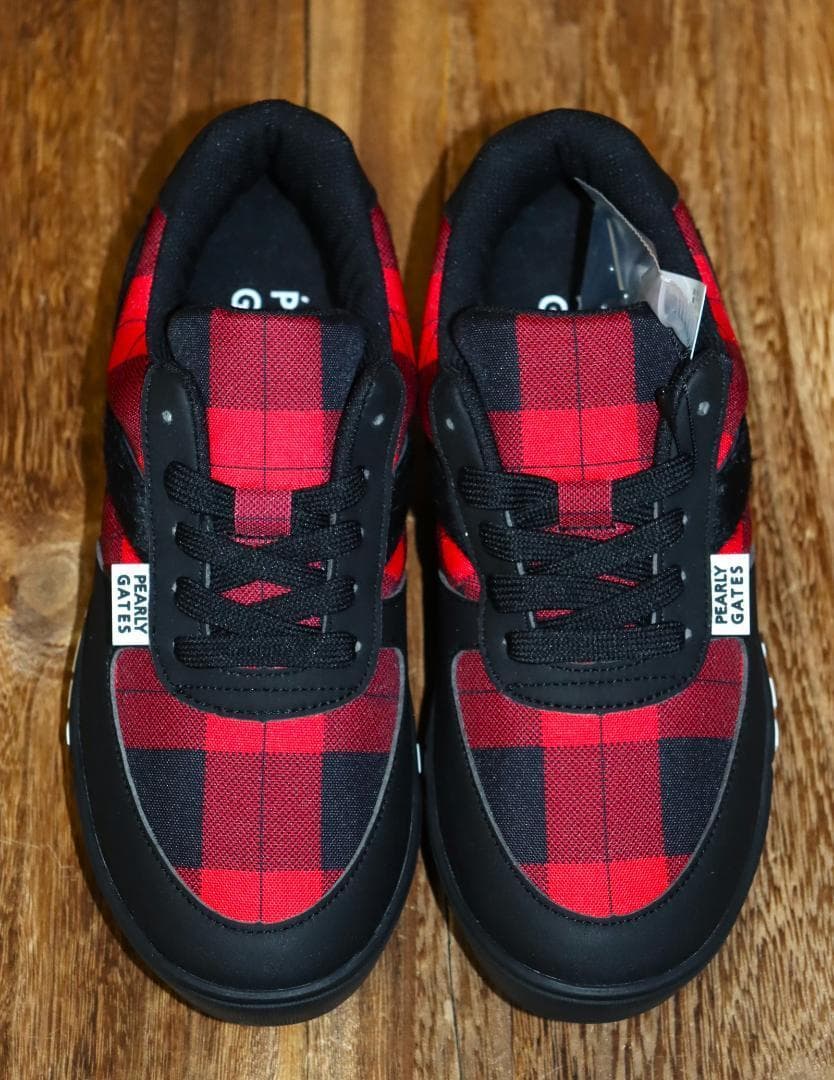 新品　パーリーゲイツ バッファローチェック ゴルフシューズ 23.5cm　併