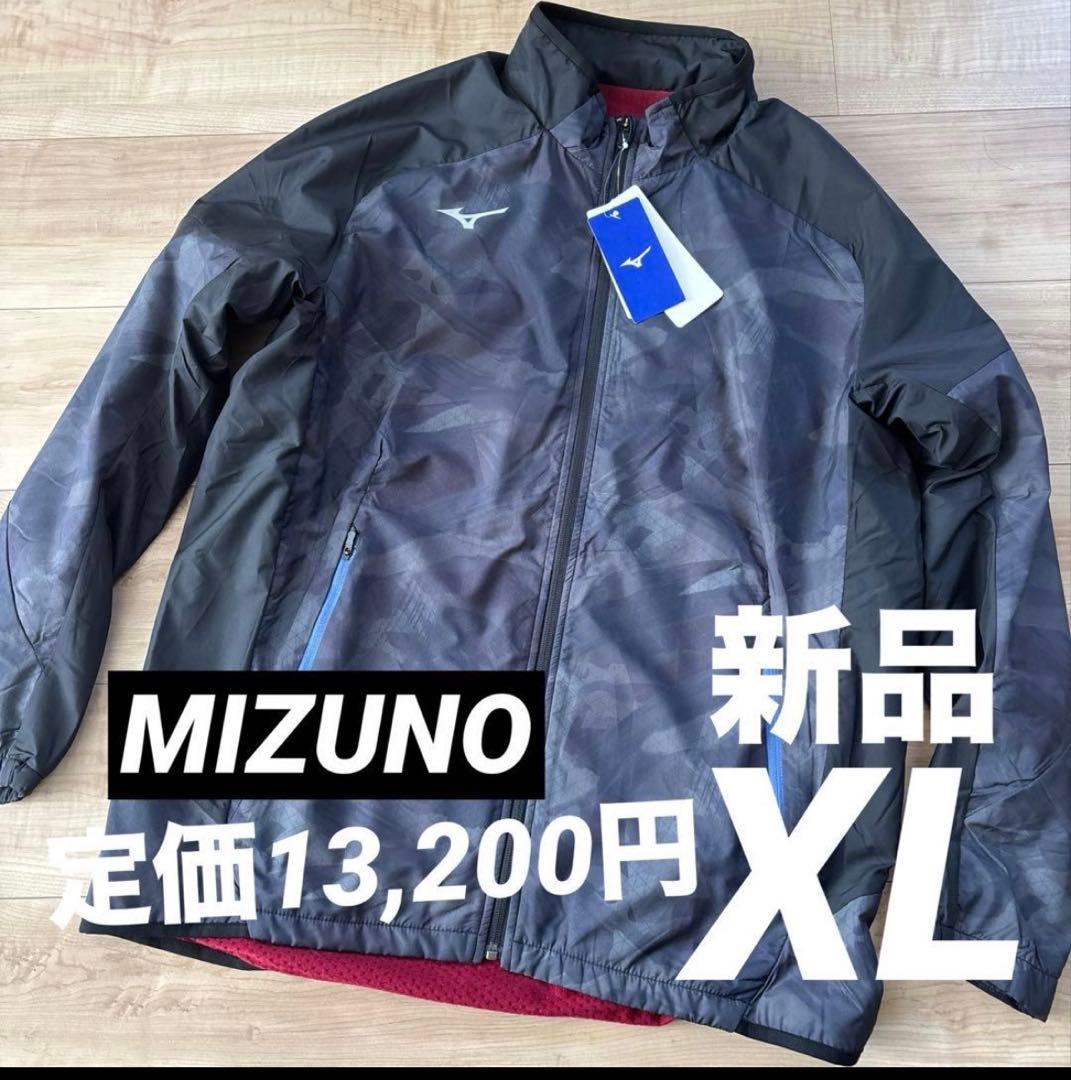 新品　ミズノ　メンズ　ブレスサーモ　軽量　あったか　ブラック　黒　スポーツ　XL